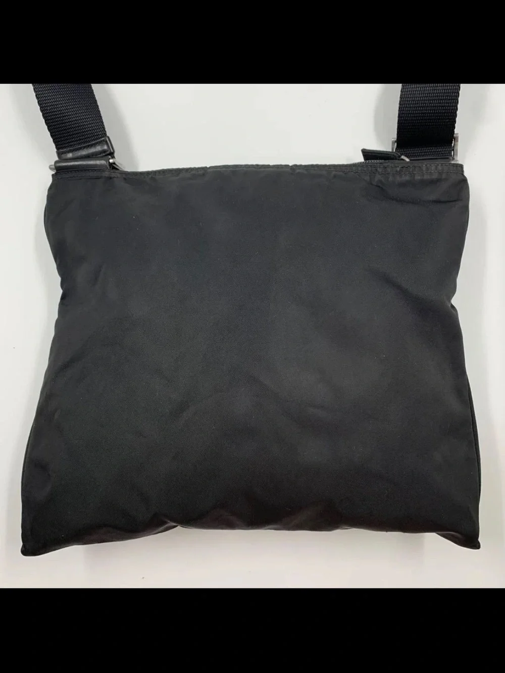 Prada Black Nylon Messenger Crossbody Bag